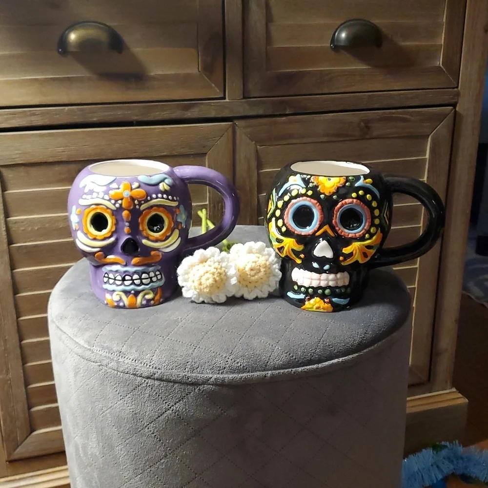 Day Of The Dead Sugar Skull Mugs